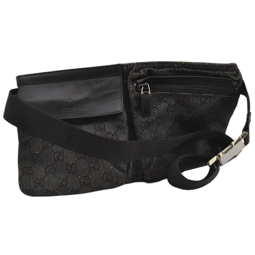 Auth Gucci Waist Body Bag Purse Gg #74000G25B